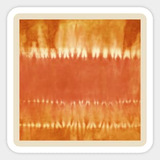 Orange Bold Tie-Dye Stripes Sticker